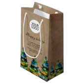 Logo Toevoegen Aangepaste Tekst Kerstboom Promotie Klein Cadeauzakje (Voorkant Gekanteld)
