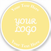 Logo toevoegen Bewerkbaar Goud Waterdicht Sticker (Voorkant)