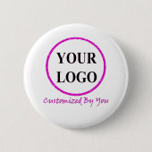 LOGO TOEVOEGEN HIER Trouw Bruidegom Bruid knop Ronde Button 5,7 Cm (Voorkant)