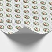 Logo Toevoegen Kerstman Kerstcadeaus Patroon Bedri Cadeaupapier (Hoek)