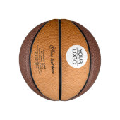 Logo toevoegen met aangepaste tekst Leather Compan Basketbal (Verticaal)