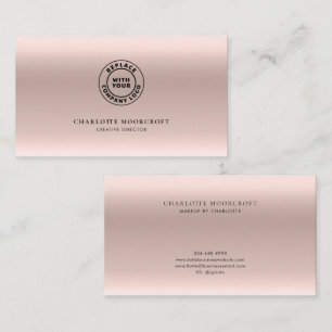 Logo Toevoegen Rose Goud Haarstylist en Visagist Visitekaartje