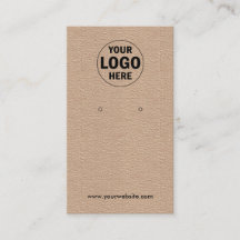 Logo toevoegen | Rustic Kraft Earring Display Kaar