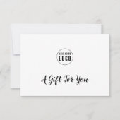 Logo toevoegen Script en typemachine cadeaubewijs (Voorkant)