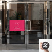 Logo Toevoegen Sociale Media Bewerkbare Achtergron Raamsticker (Kantoordeur)