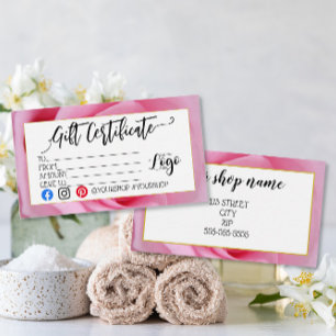 LOGO TOEVOEGEN Zakelijk cadeaubon marketing Visitekaartje