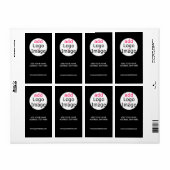 Logo toevoegen Zakelijk Chic Aanpasbaar Zwart Merk Etiket (Full Sheet)