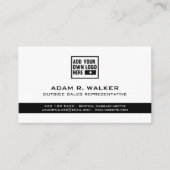 Logo toevoegen | Zwart-wit Visitekaartje (Voorkant)