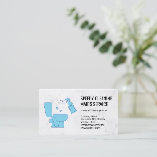 Logo Toilet Schoonmaken Visitekaartje (Staand voorkant)