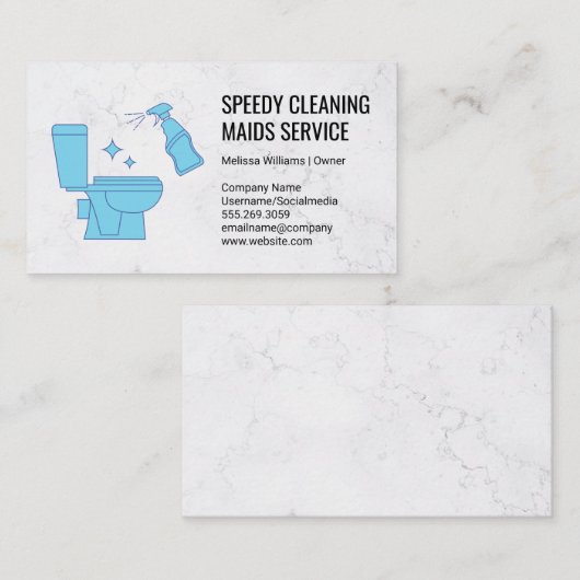 Logo Toilet Schoonmaken Visitekaartje (Voorkant / Achterkant)