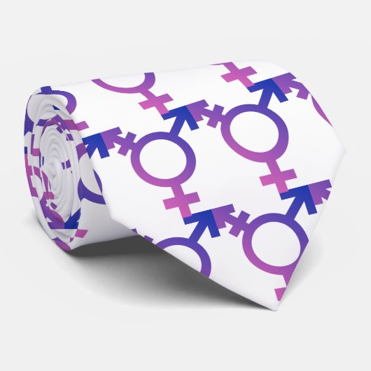 Logo transgendersymbool stropdas (Opgerold)