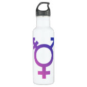 Logo transgendersymbool waterfles  (Voorkant)