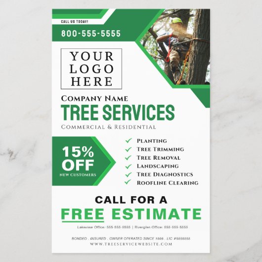 Logo Tree-servicebedrijf Flyer (Voorkant)