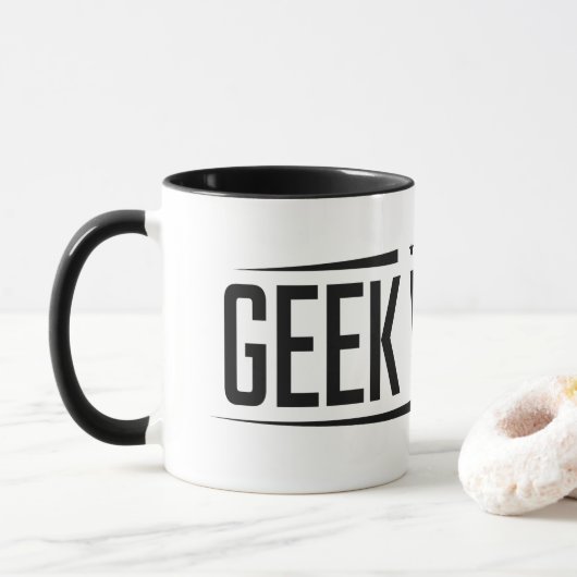 Logo Twee-toonkoffie-Mok Mok (Met donut)