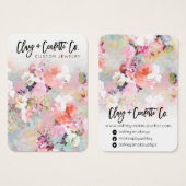 Logo typografie florale juwelen oorscherm visitekaartje (Voorkant /achterkant)