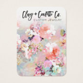 Logo typografie florale juwelen oorscherm visitekaartje (Voorkant)