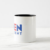 Logo uit President Tweekleurige Koffiemok (Center)