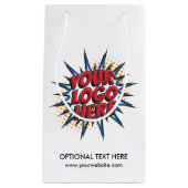 Logo Upload aangepast bedrijfspapier Klein Cadeauzakje (Voorkant)