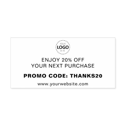 Logo Upload aangepaste korting Zelfinktende Stempel (Design)