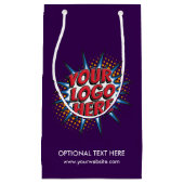 Logo Upload aangepaste zakelijke Paarse Klein Cadeauzakje (Voorkant)