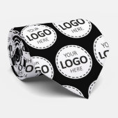 Logo Upload Aangepaste Zakelijke Zwarte Stropdas (Opgerold)