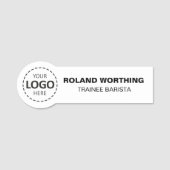 Logo Upload eenvoudig modern personeel Naamplaatje (Voorkant)