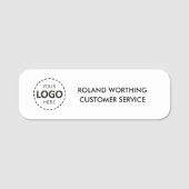 Logo Upload eenvoudig modern personeel Naamplaatje (Voorkant)