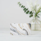 Logo Upload Marble Effect Appointment  Visitekaartje (Staand voorkant)