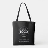 Logo Upload Marketing Black Canvas tas (Achterkant)
