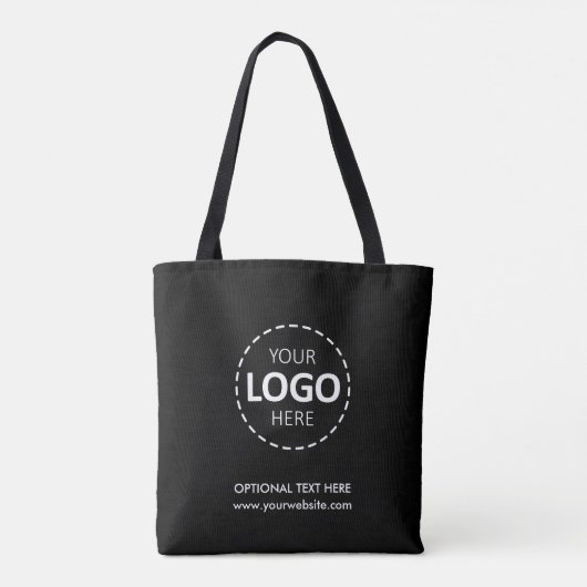 Logo Upload Marketing Black Canvas tas (Achterkant)