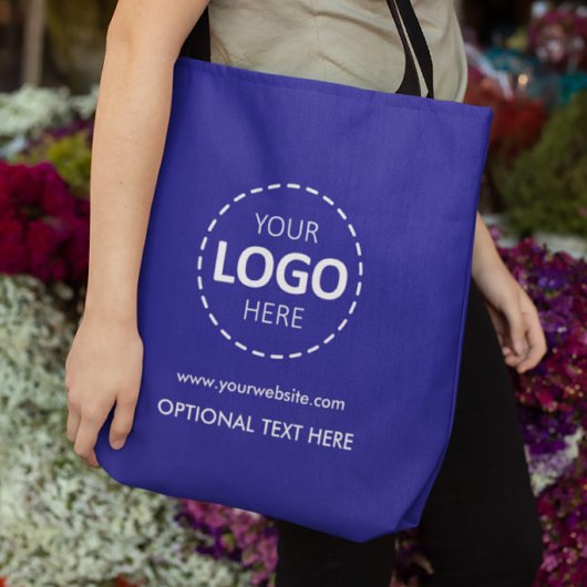 Logo Upload Marketing Blue Canvas tas