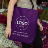 Logo upload marketing Paarse Canvas tas