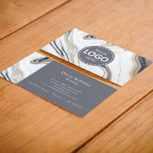 Logo Upload / Marmeren Achtergrond Visitekaartje