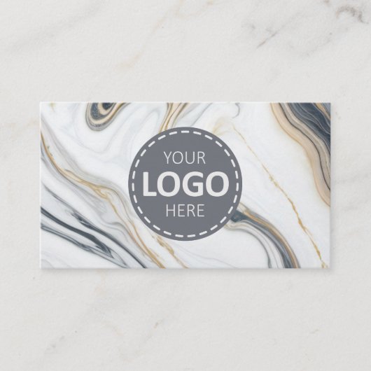 Logo Upload / Marmeren Achtergrond Visitekaartje (Voorkant)