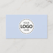 Logo Upload Modern Eenvoudig Babyblauw Klantbindin Visitekaartje (Voorkant)