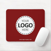Logo Upload Modern Eenvoudig Rood Muismat (Met muis)