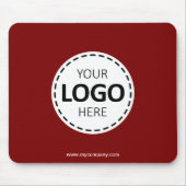Logo Upload Modern Eenvoudig Rood Muismat (Voorkant)