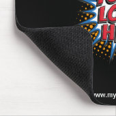 Logo upload modern eenvoudig zwart muismat (Hoek)