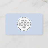 Logo Upload Modern Simple Appointment Baby Blue Visitekaartje (Voorkant)
