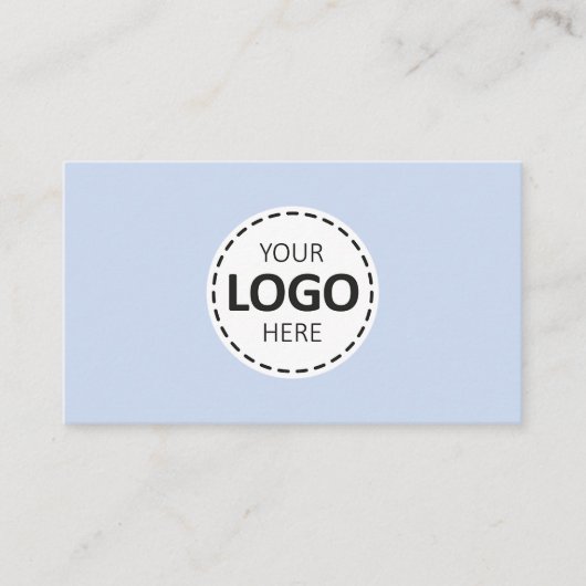 Logo Upload Modern Simple Appointment Blue Visitekaartje (Voorkant)