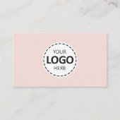 Logo Upload Modern Simple Appointment Blush Visitekaartje (Voorkant)