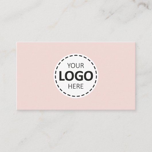 Logo Upload Modern Simple Appointment Blush Visitekaartje (Voorkant)