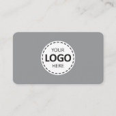 Logo Upload Modern Simple Appointment Gray Visitekaartje (Voorkant)