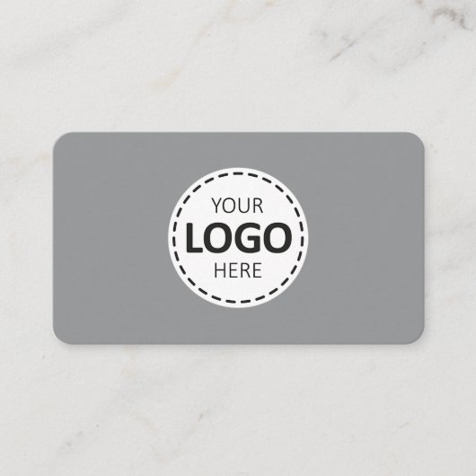Logo Upload Modern Simple Appointment Gray Visitekaartje (Voorkant)