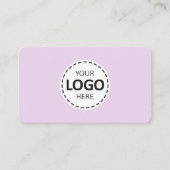 Logo Upload Modern Simple Appointment Lavender Visitekaartje (Voorkant)