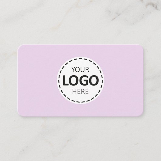 Logo Upload Modern Simple Appointment Lavender Visitekaartje (Voorkant)