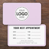 Logo Upload Modern Simple Appointment Lavender Visitekaartje