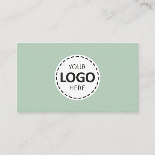Logo Upload Modern Simple Appointment Olive Green Visitekaartje (Voorkant)