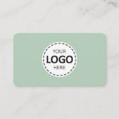 Logo Upload Modern Simple Appointment Olive Green Visitekaartje (Voorkant)