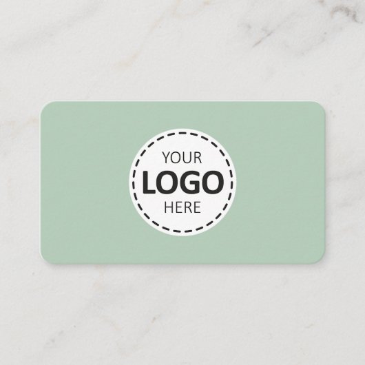 Logo Upload Modern Simple Appointment Olive Green Visitekaartje (Voorkant)